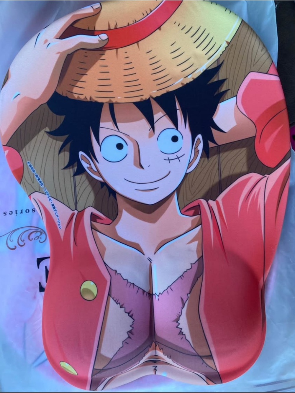 LUFFY One Piece Mouse Pad with Wrist Support